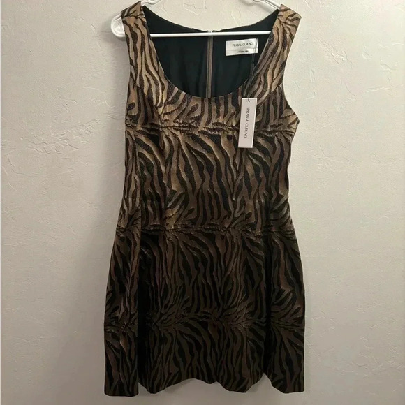 NWT PRABAL GURUNG Printed Jacquard Mini Dress In Animal - Picture 3 of 11